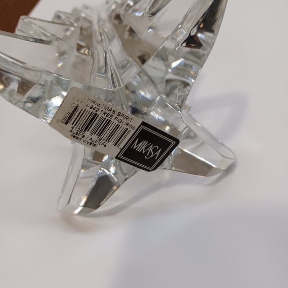 FINAL Mark down  Pair (2)  Vintage Crystal Christmas Tree  by Mikasa 1990's - Picture 4 of 4